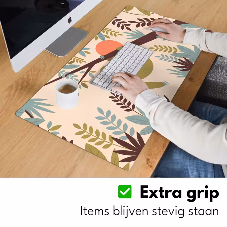 Bureau onderlegger - Dieren - Moeder - Baby - Natuur - Groen — 6