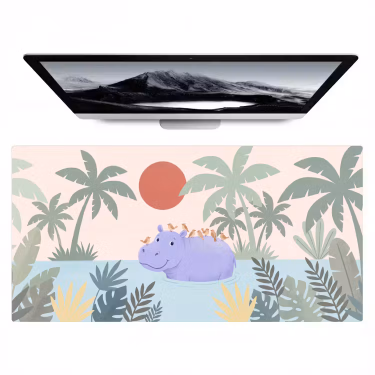 Bureau onderlegger - Dieren - Vogel - Water - Natuur - Illustratie — 1