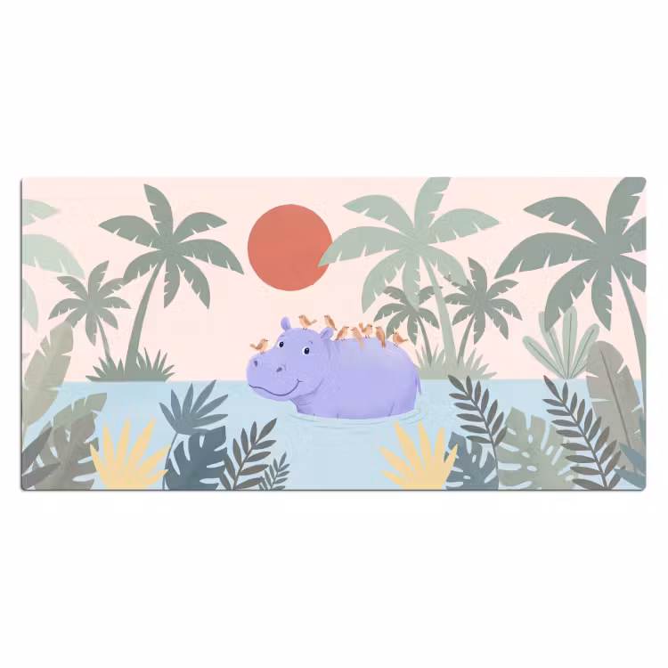 Bureau onderlegger - Dieren - Vogel - Water - Natuur - Illustratie — 2