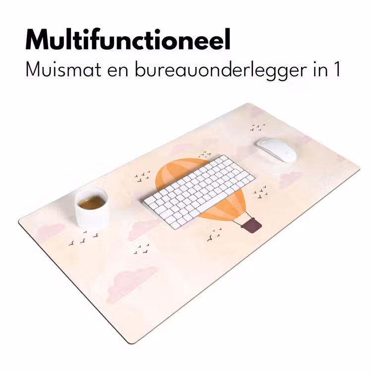 Bureau onderlegger - Luchtballon - Slingers - Avontuur - Illustratie - Oranje — 7