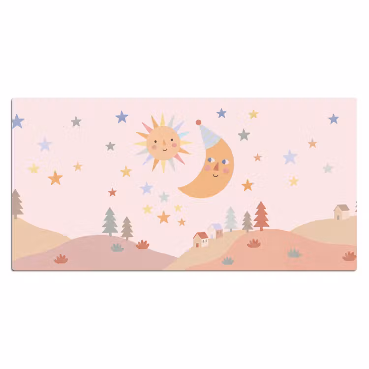 Bureau onderlegger - Zon - Maan - Sterren - Kinderkamer - Pastel — 2