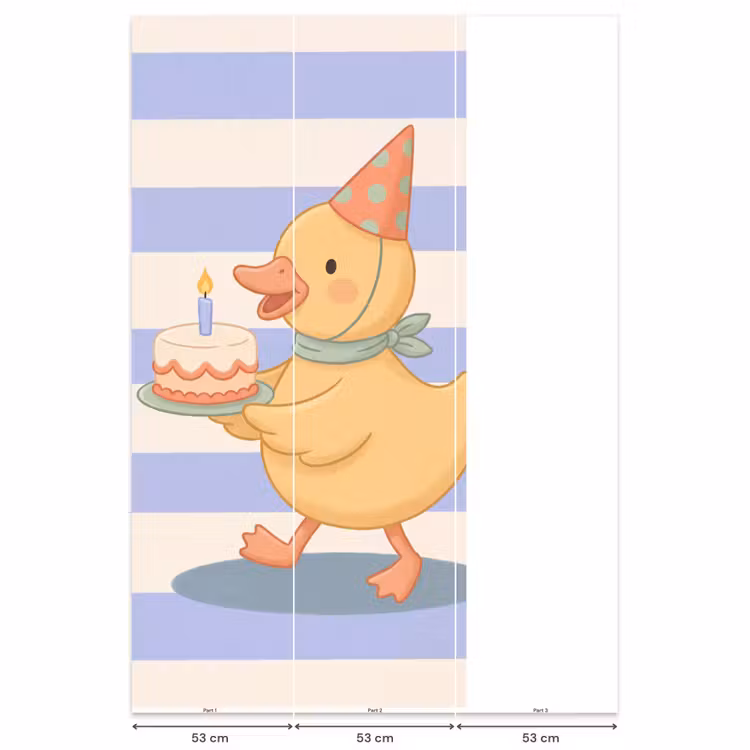 Behang - Vogel - Feest - Taart - Kinder - Illustratie — 6