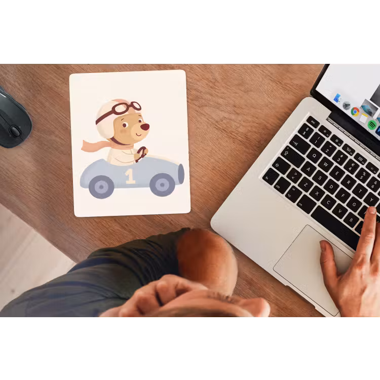 Muismat - Beer - Auto - Kinderkamer - Cartoon - Speels — 2