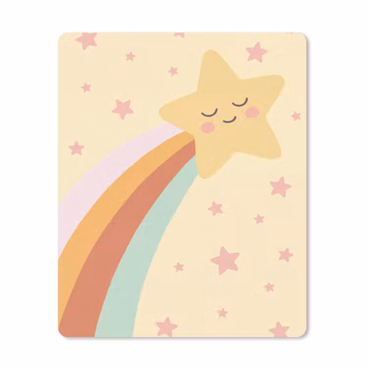 Muismat - Ster - Regenboog - Nacht - Illustratie - Pastel — 1
