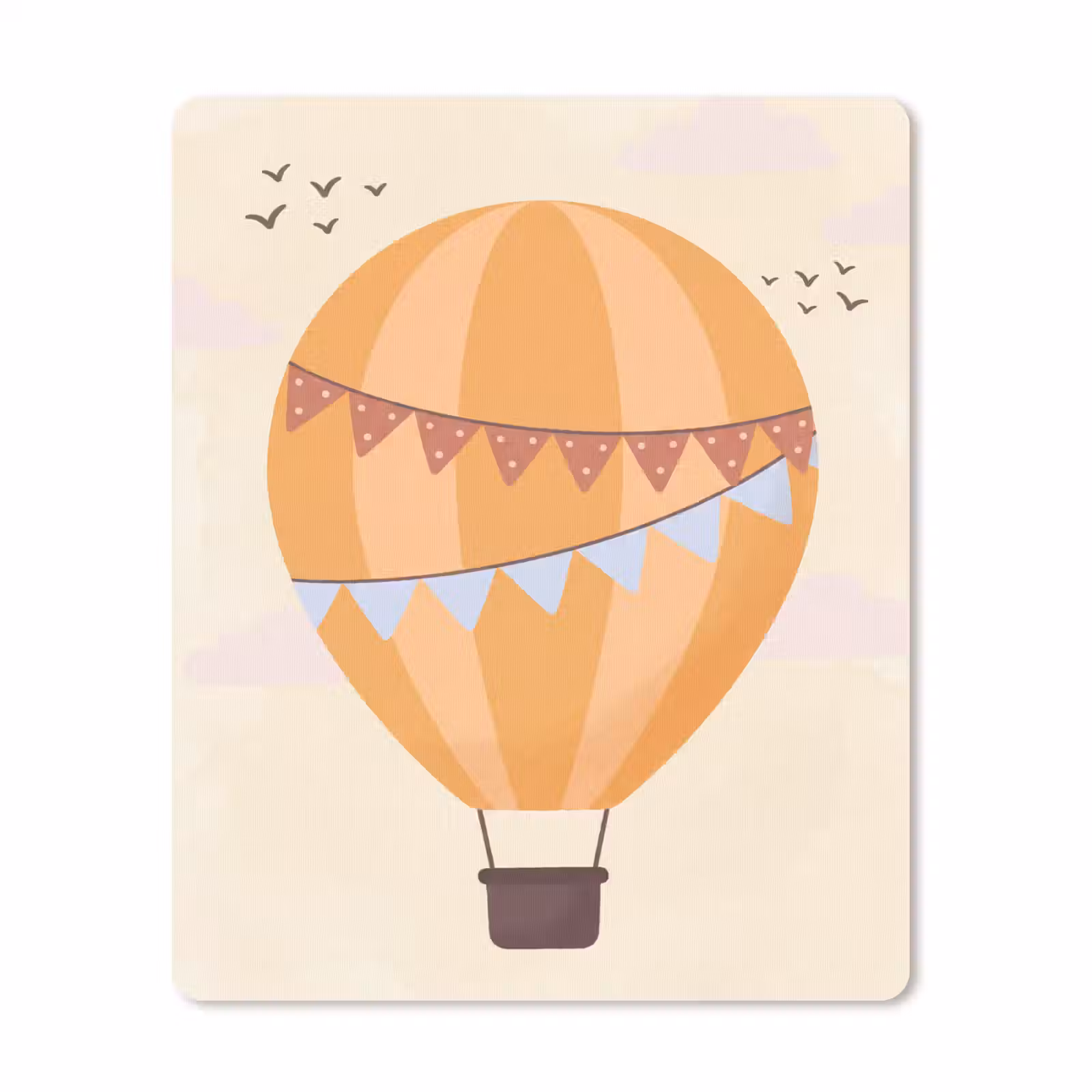 Muismat - Luchtballon - Slingers - Avontuur - Illustratie - Oranje — 1