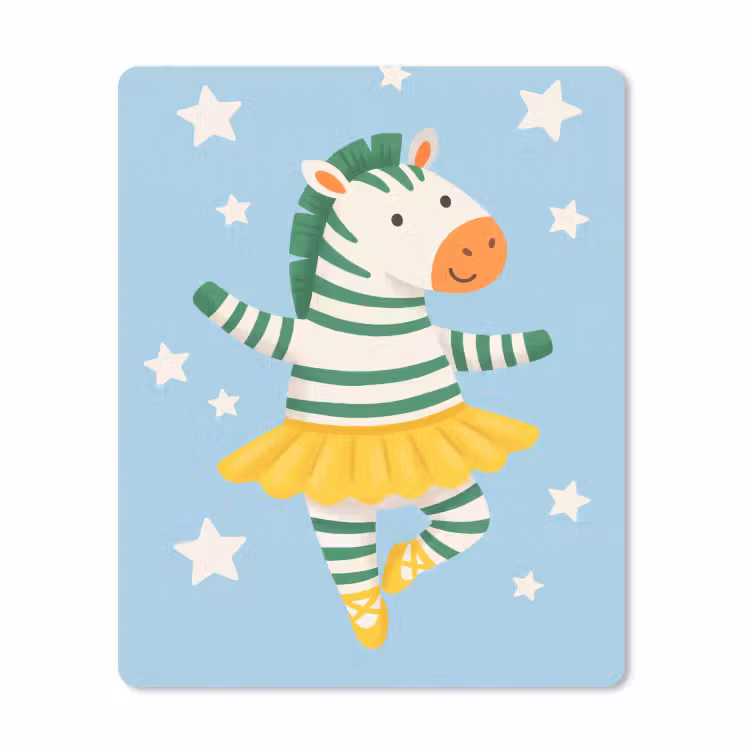 Muismat - Dieren - Dans - Illustratie - Kinderkamer - Sterren — 1