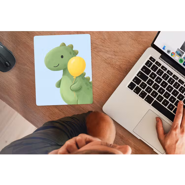 Muismat - Dinosaurus - Ballon - Kinderkamer - Illustratie - Groen — 2