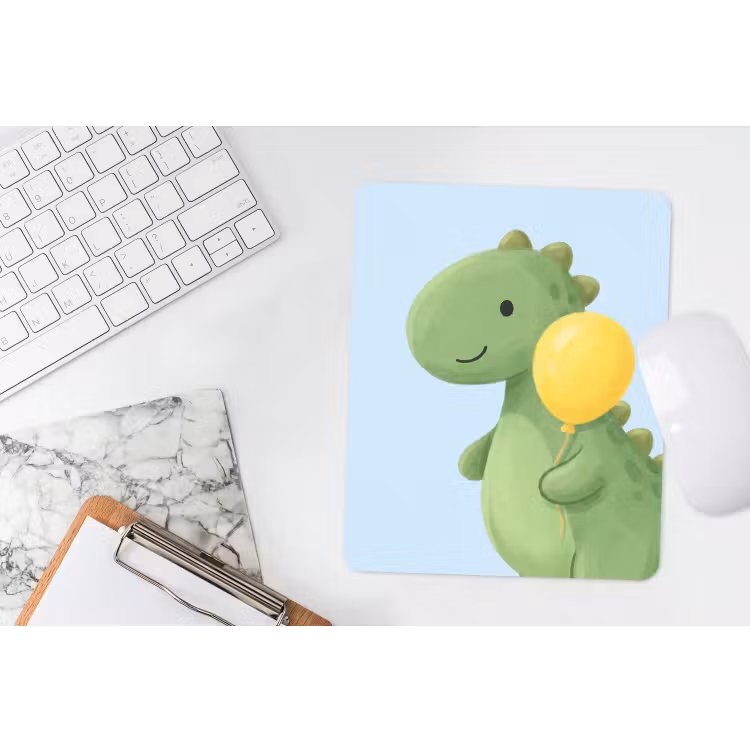 Muismat - Dinosaurus - Ballon - Kinderkamer - Illustratie - Groen — 4
