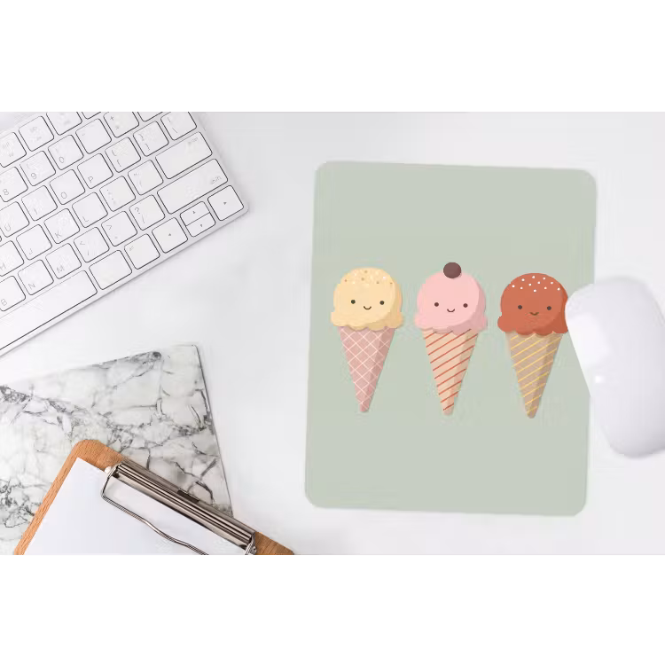 Muismat - IJs - Hoorntjes - Eten - Illustratie - Vrolijk — 4
