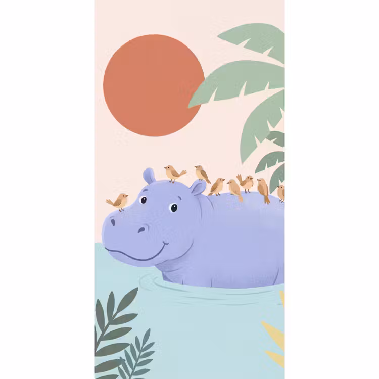 Behang - Dieren - Vogel - Water - Natuur - Illustratie — 2