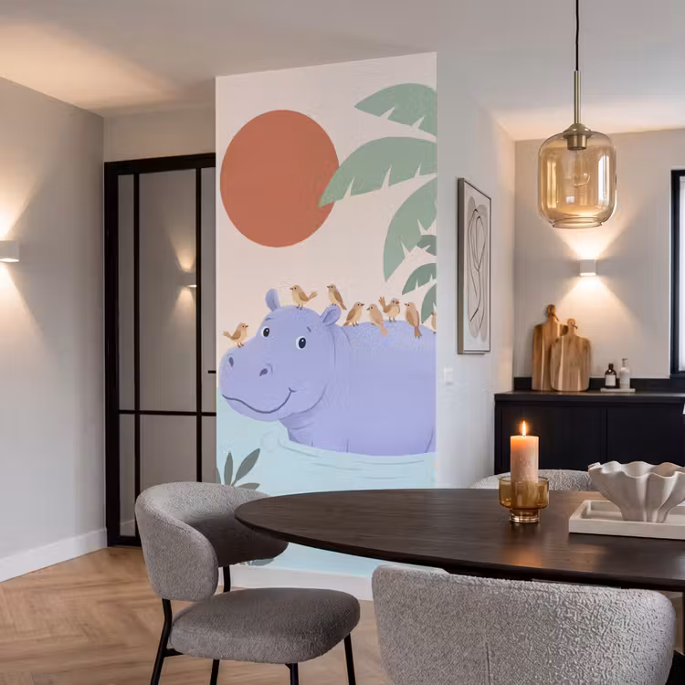 Behang - Dieren - Vogel - Water - Natuur - Illustratie — 5