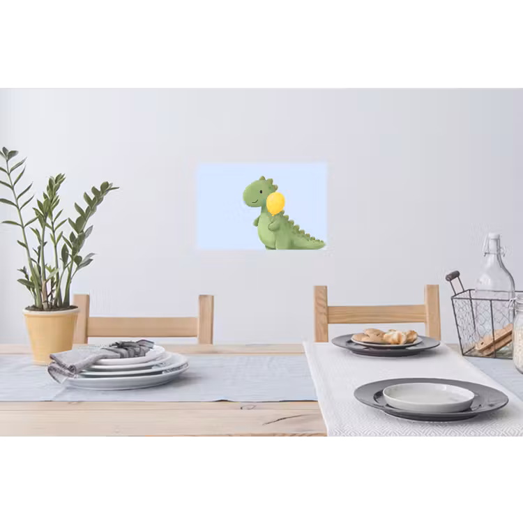 Muursticker - Dinosaurus - Ballon - Kinderkamer - Illustratie - Groen — 3