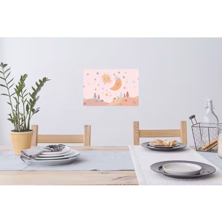 Muursticker - Zon - Maan - Sterren - Kinderkamer - Pastel — 3