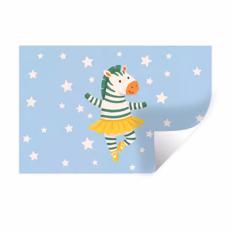 Muursticker - Dieren - Dans - Illustratie - Kinderkamer - Sterren — 1