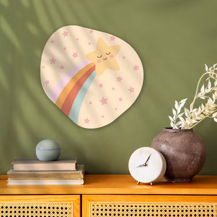 Organisch schilderij forex - Ster - Regenboog - Nacht - Illustratie - Pastel — 2