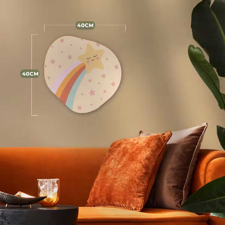 Organisch schilderij forex - Ster - Regenboog - Nacht - Illustratie - Pastel — 4