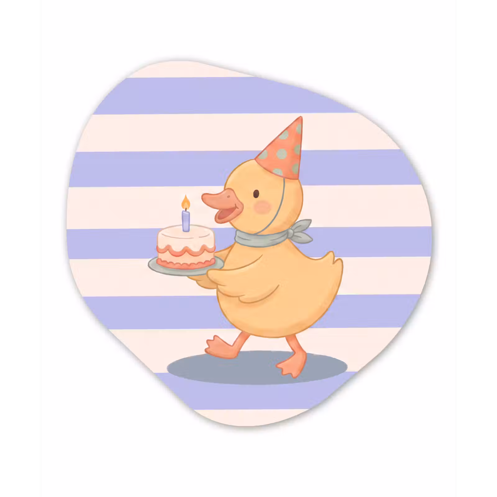 Organisch schilderij forex - Vogel - Feest - Taart - Kinder - Illustratie — 1