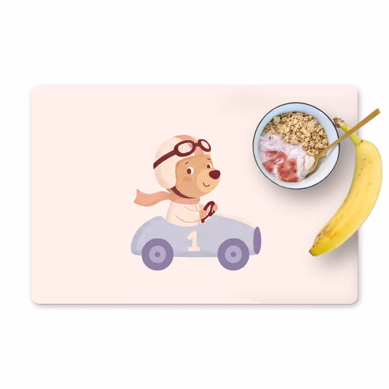 Placemat - 6 stuks - Beer - Auto - Kinderkamer - Cartoon - Speels — 1