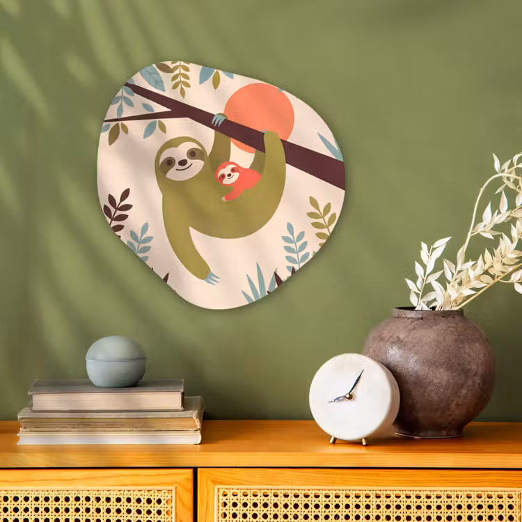 Organisch schilderij forex - Dieren - Moeder - Baby - Natuur - Groen — 2