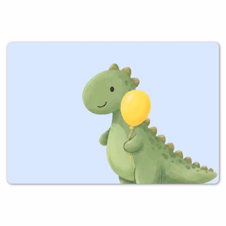 Placemat - 6 stuks - Dinosaurus - Ballon - Kinderkamer - Illustratie - Groen — 7