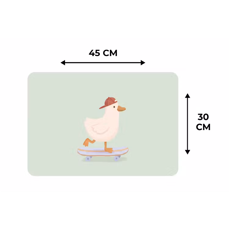 Placemat - 6 stuks - Vogel - Skateboard - Dieren - Cartoon - Speels — 3