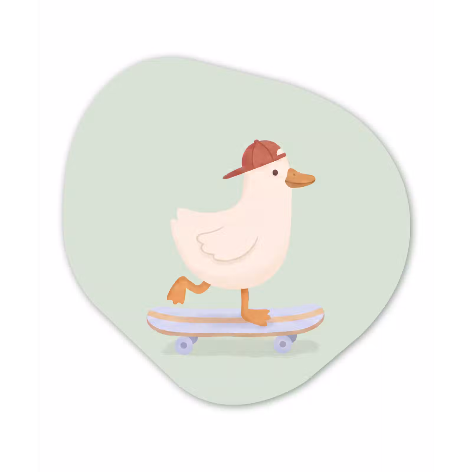 Organisch schilderij forex - Vogel - Skateboard - Dieren - Cartoon - Speels — 1