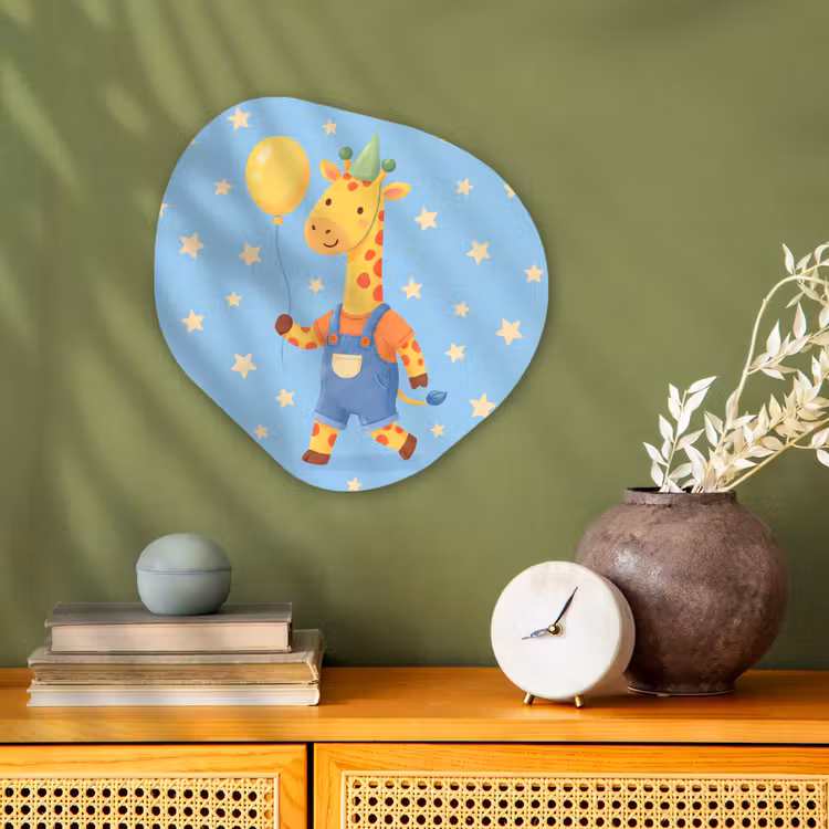 Organisch schilderij forex - Dieren - Giraffe - Ballon - Feest - Kinderkamer — 2