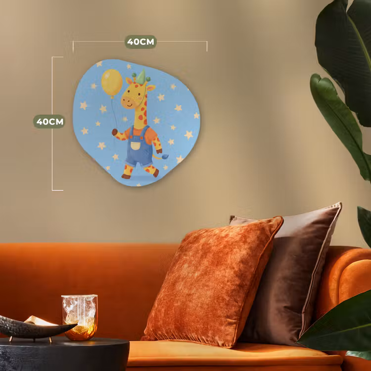 Organisch schilderij forex - Dieren - Giraffe - Ballon - Feest - Kinderkamer — 4