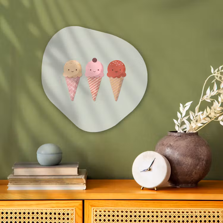 Organisch schilderij forex - IJs - Hoorntjes - Eten - Illustratie - Vrolijk — 2