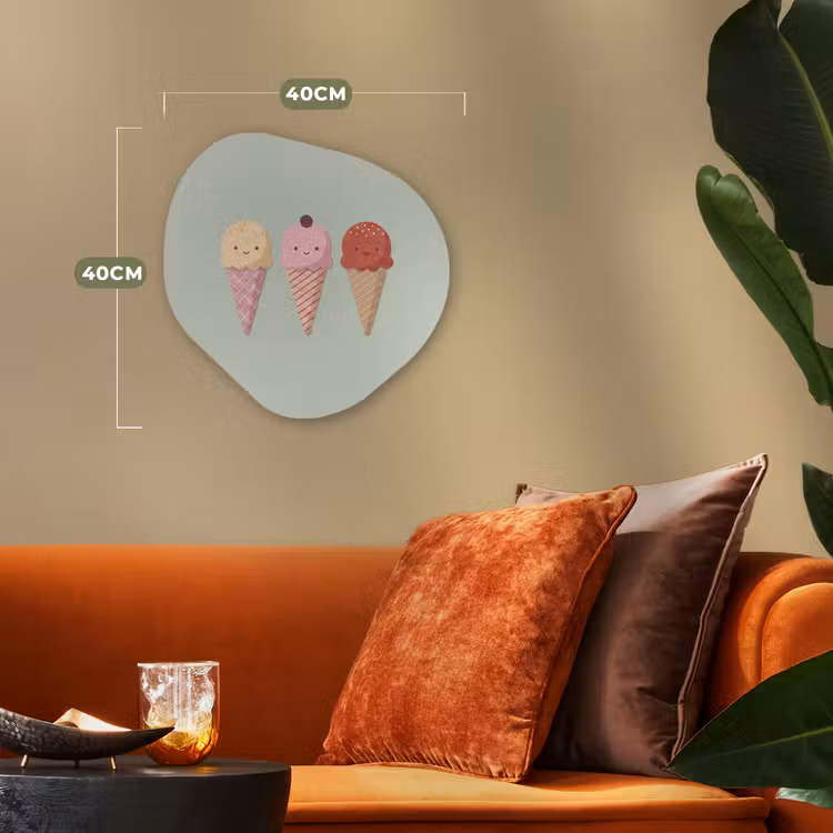 Organisch schilderij forex - IJs - Hoorntjes - Eten - Illustratie - Vrolijk — 4