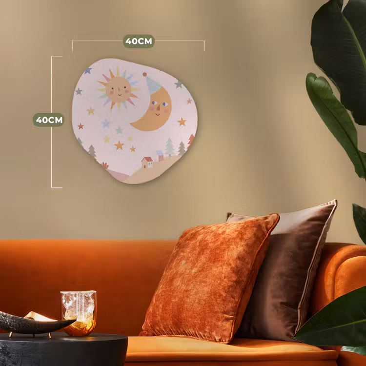 Organisch schilderij forex - Zon - Maan - Sterren - Kinderkamer - Pastel — 4