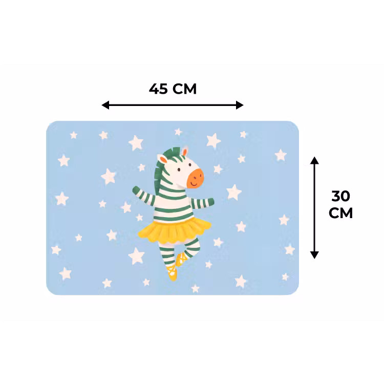 Placemat - 6 stuks - Dieren - Dans - Illustratie - Kinderkamer - Sterren — 3