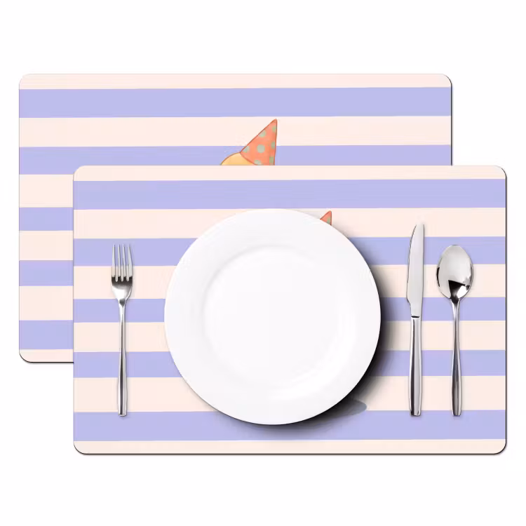 Placemat - 6 stuks - Vogel - Feest - Taart - Kinder - Illustratie — 2
