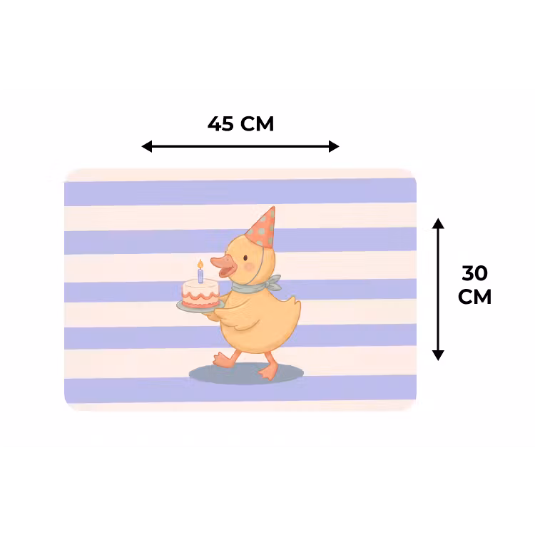 Placemat - 6 stuks - Vogel - Feest - Taart - Kinder - Illustratie — 3