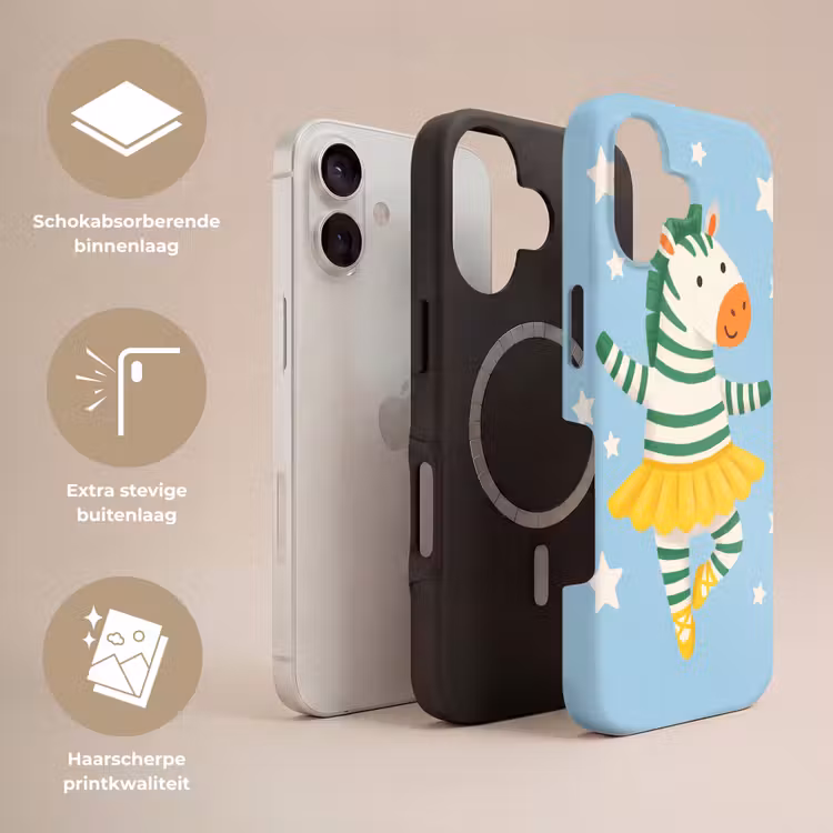 Telefoonhoesje Toughcase - Dieren - Dans - Illustratie - Kinderkamer - Sterren — 3