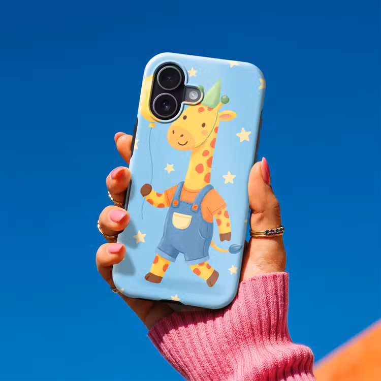 Telefoonhoesje Toughcase - Dieren - Giraffe - Ballon - Feest - Kinderkamer — 2