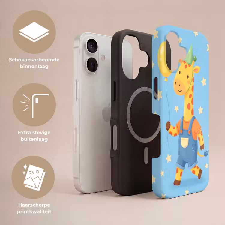 Telefoonhoesje Toughcase - Dieren - Giraffe - Ballon - Feest - Kinderkamer — 3