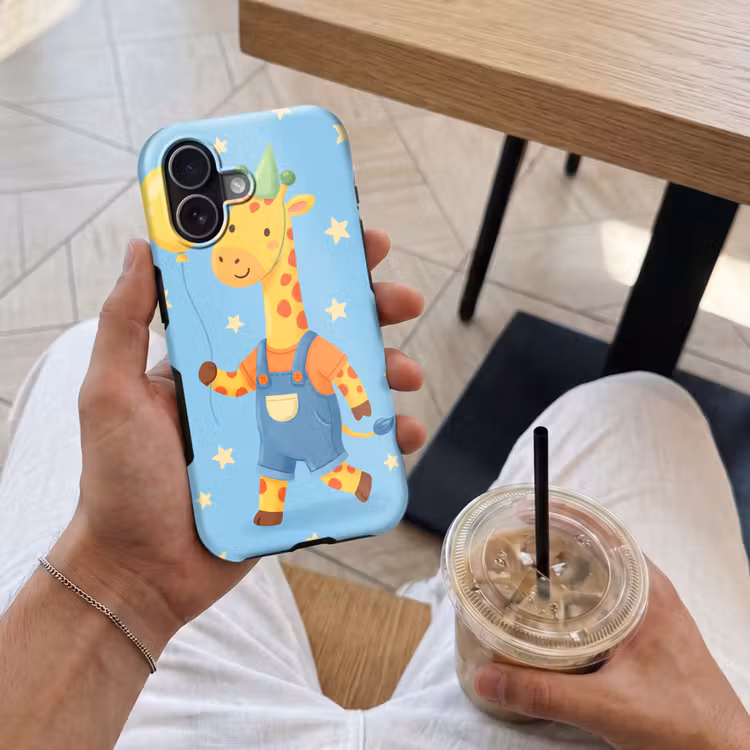 Telefoonhoesje Toughcase - Dieren - Giraffe - Ballon - Feest - Kinderkamer — 4