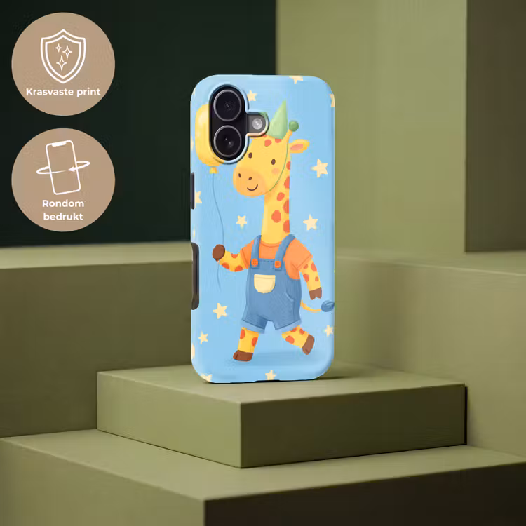 Telefoonhoesje Toughcase - Dieren - Giraffe - Ballon - Feest - Kinderkamer — 7
