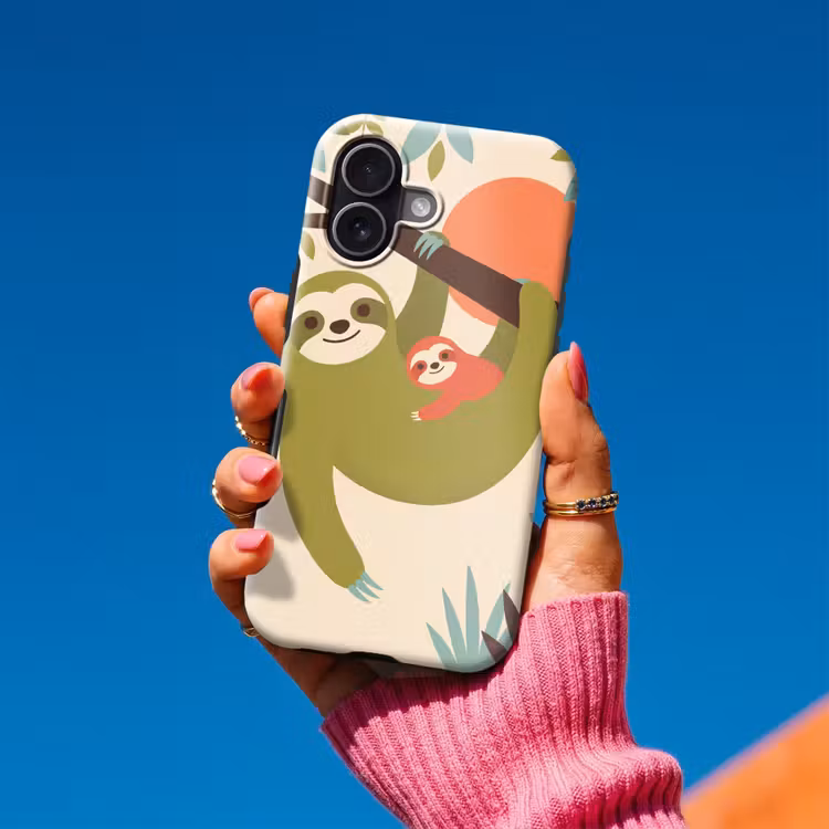 Telefoonhoesje Toughcase - Dieren - Moeder - Baby - Natuur - Groen — 2