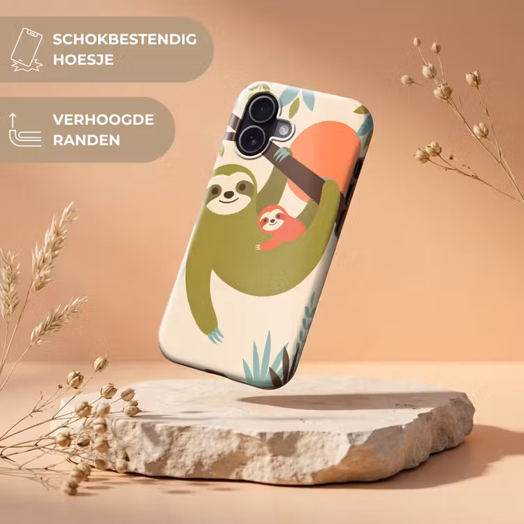 Telefoonhoesje Toughcase - Dieren - Moeder - Baby - Natuur - Groen — 5