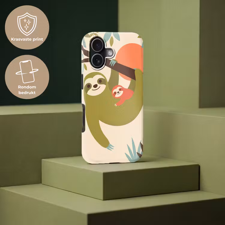 Telefoonhoesje Toughcase - Dieren - Moeder - Baby - Natuur - Groen — 7