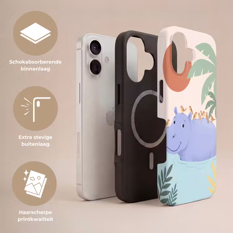 Telefoonhoesje Toughcase - Dieren - Vogel - Water - Natuur - Illustratie — 3