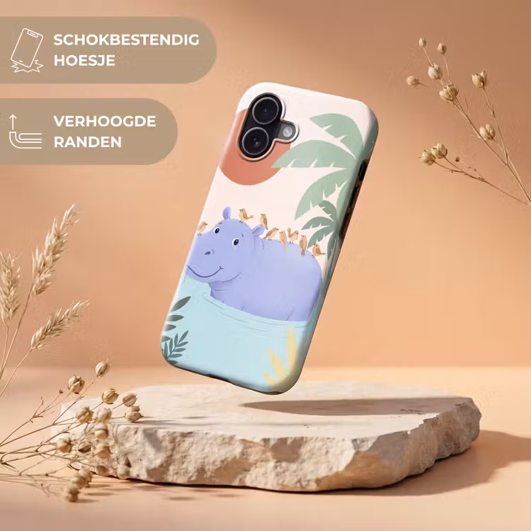 Telefoonhoesje Toughcase - Dieren - Vogel - Water - Natuur - Illustratie — 5