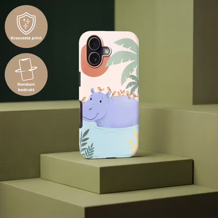Telefoonhoesje Toughcase - Dieren - Vogel - Water - Natuur - Illustratie — 7
