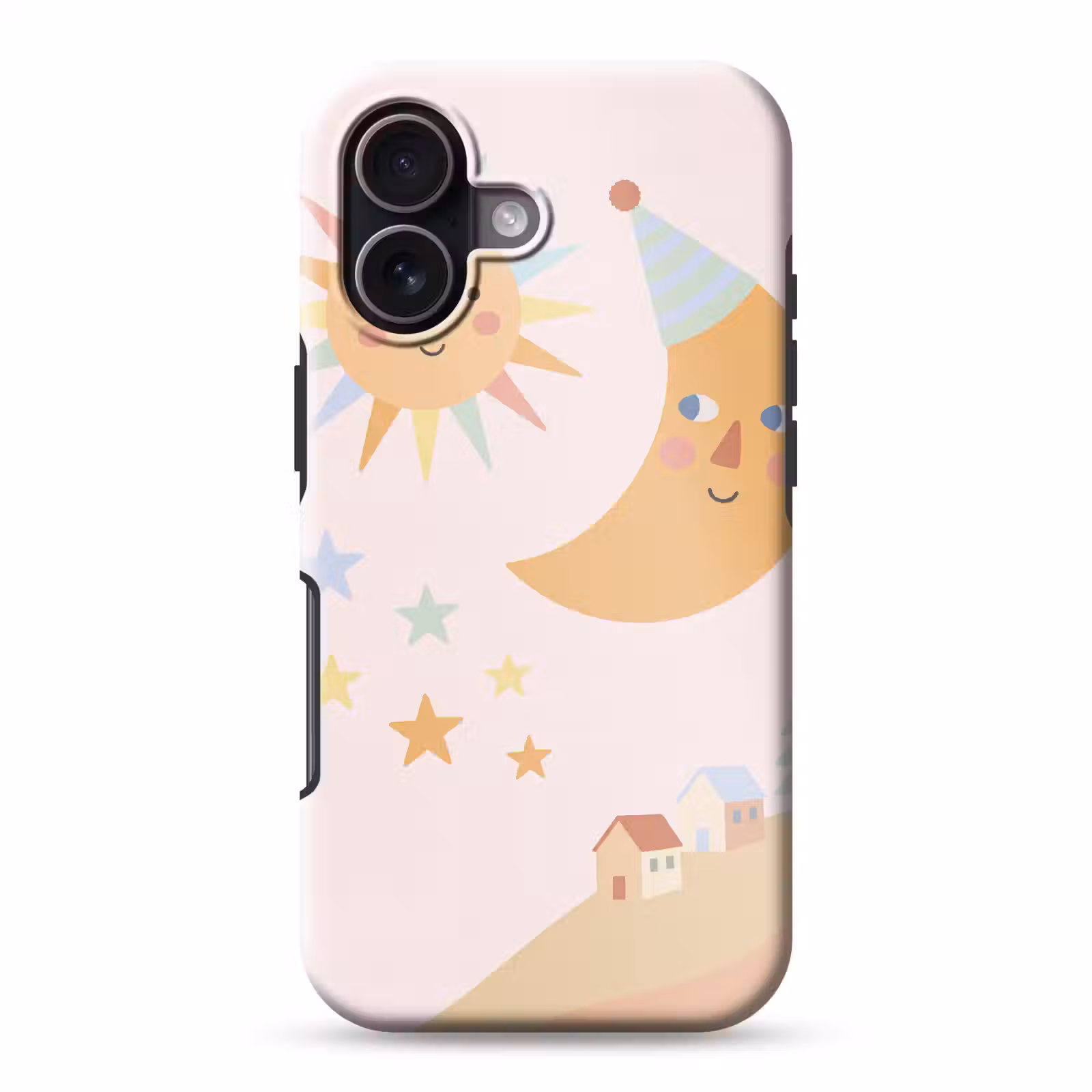 Telefoonhoesje Toughcase - Zon - Maan - Sterren - Kinderkamer - Pastel — 1