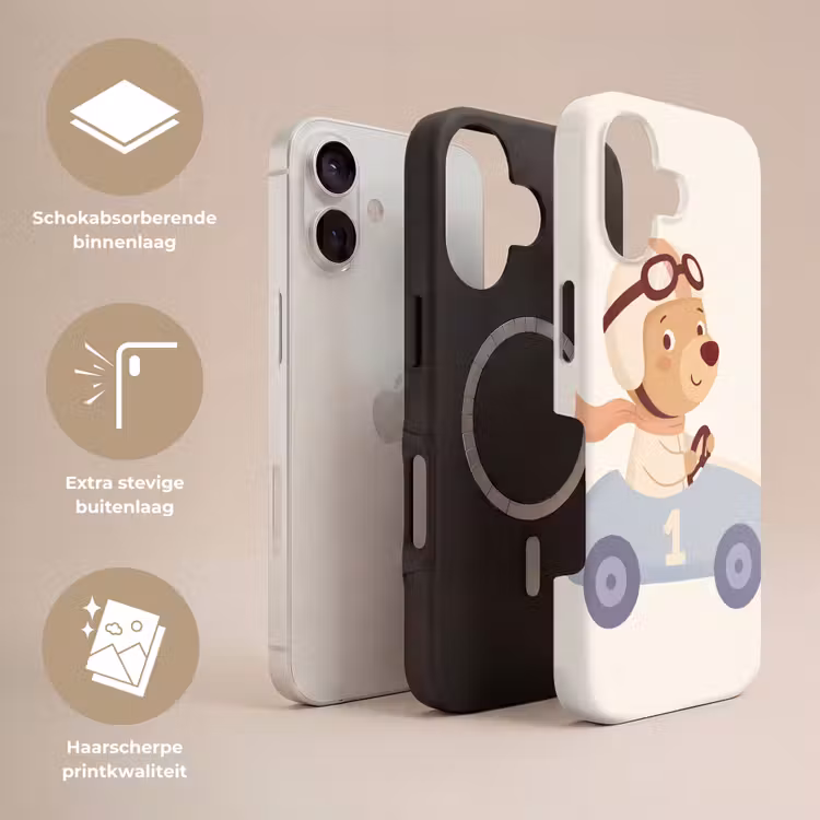 Telefoonhoesje Toughcase - Beer - Auto - Kinderkamer - Cartoon - Speels — 3