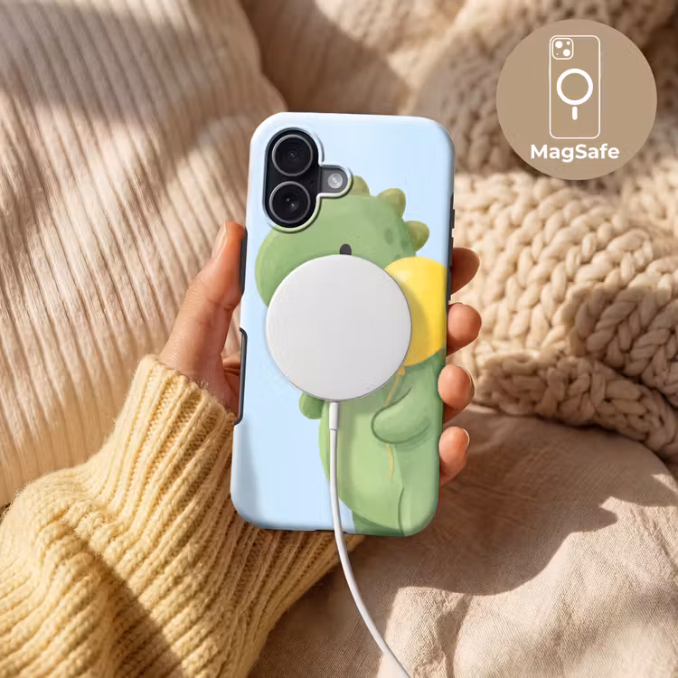 Telefoonhoesje Toughcase - Dinosaurus - Ballon - Kinderkamer - Illustratie - Groen — 8