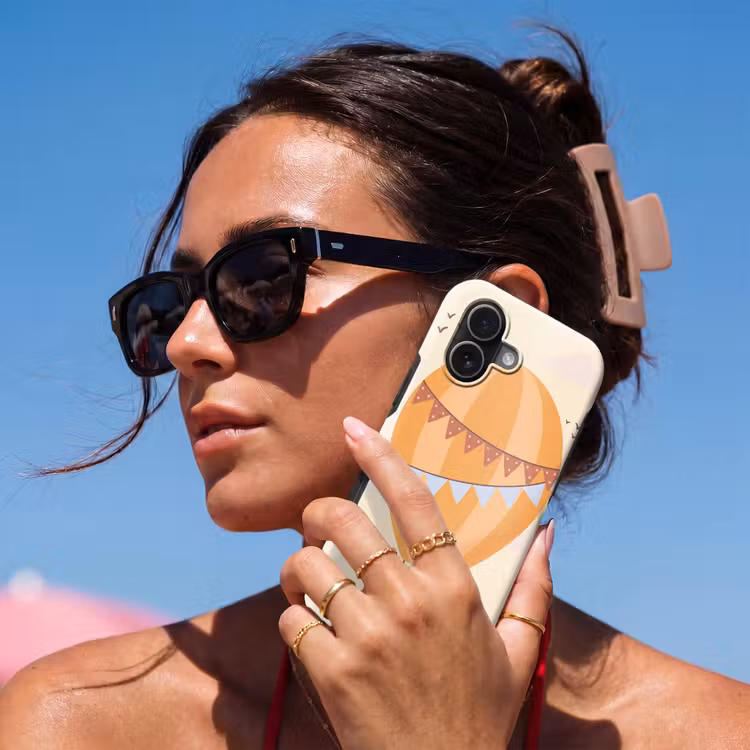 Telefoonhoesje Toughcase - Luchtballon - Slingers - Avontuur - Illustratie - Oranje — 6