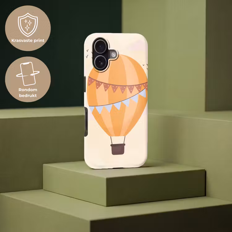 Telefoonhoesje Toughcase - Luchtballon - Slingers - Avontuur - Illustratie - Oranje — 7